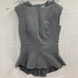 BYSI Women's Sleeveless Peplum Top Size XS Gray